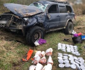 В Хабаровском крае в ДТП попал автомобиль с партией браконьерской черной икры